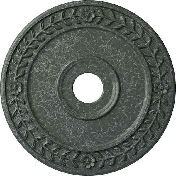 Ekena Millwork Wreath Ceiling Medallion (Canopies up to 6"), 21 1/8"OD x 3 5/8"ID x 7/8"P, Athenian Green Crackle CM21WRAGC - main